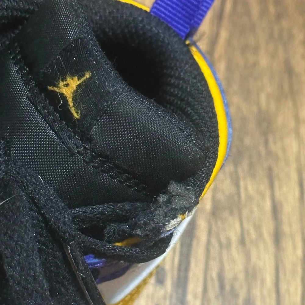 Nike Air Jordan 1 Mid Lakers Sneakers - Picture 7 of 10